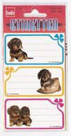 Pochette De 3 Feuilles D'étiquettes Pour Cahiers Livres CHIENS CHIOTS CHIEN - Scrapbooking