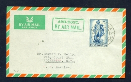 IRELAND  -  1954  Airmail Cover To The USA - Luchtpost