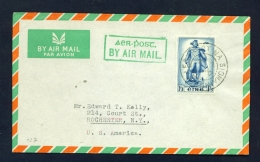 IRELAND  -  1954  Airmail Cover To The USA - Poste Aérienne