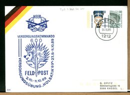 DEUTSCHE - FELDPOST 1989 - VERSORGUNGKOMMANDO - DRAKKAR - HOLSATIA '89 - Enveloppes Privées - Neuves