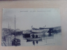 Delcampe - 22  BINIC    LANCEMENT  D  UNE   GOELETTE - Binic