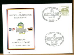 DEUTSCHE - INGOLSTADT DONAU - MOINEAU HARDI - KOHL - MITTERAND - Conseil De Défense Franco-allemand - Enveloppes Privées - Neuves