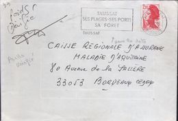 Poids Vérifié, Marque Manuscrite Apposée Par Le Préposé De Taussat, En Haut à Gauche De L'enveloppe 33 Taussat 28-4 1987 - Storia Postale