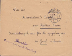 Germany Geprüft Garnisonskommando DÜSSELDORF 1915 Cover Brief Kriegsgefangene Croix Rouge GENF Schweiz - Briefe U. Dokumente