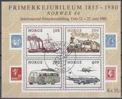 NORUEGA 1980 HB-4 USADO - Blocks & Kleinbögen