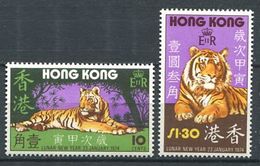 222 HONG KONG 1974 - Yvert 285/86 - Annee Du Tigre - Neuf ** (MNH) Sans Trace De Charniere - Neufs