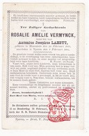 DP Rosalie A. Vermynck ° Moorslede 1811 † Ieper 1885 X Antonius J. Laebyt / Labyt Labijt - Santini