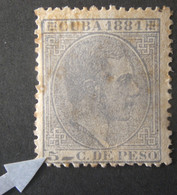 CUBA Colonias Españolas 1881 King Alfonso XII Of Spain Variety Broken Frame MHL - Cuba (1874-1898)