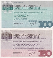 ISTITUTO CENTRALE DI BANCHE E BANCHIERI-100,150 LIRE-BANCA STABIESE-FRATELLI CERIANA S.P.A-UNC-FDS - [10] Scheck Und Mini-Scheck