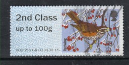 GB 2015 QE2 2nd Class Up To 100 Gm Post & Go Redwing Bird ( R758 ) - Post & Go (distributeurs)