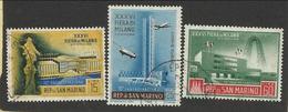 1958 San Marino Saint Marin FIERA DI MILANO Serie Di 3v. Usata USED - Used Stamps