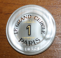 Rare Jeton De 1 Franc "Le Grand Cercle - Paris" Casino Token - Casino