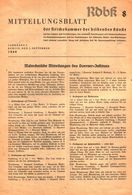 Mitteilungsblatt Der Reichskammer Der Bildenden Kuenste/Heft8: Mitteilungen Des Doerner Instituts / Zeitschrift/1940 - Paketten