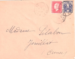 3052 NAILLAT Creuse Lettre Dulac 1,50 F Groseille Yv 691 Chaines Brisées 50 C Yv 673 - Storia Postale