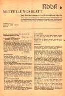 Mitteilungsblatt Der Reichskammer Der Bildenden Kuenste/Heft6 / Zeitschrift/1940 - Packages
