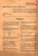 Mitteilungsblatt Der Reichskammer Der Bildenden Kuenste/ Heft 4 / Zeitschrift/1941 - Paketten