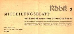 Mitteilungsblatt Der Reichskammer Der Bildenden Kuenste/Heft3 / Zeitschrift/1940 - Pacchi