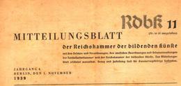 Mitteilungsblatt Der Reichskammer Der Bildenden Kuenste/Heft11/ Zeitschrift/1939 - Paketten