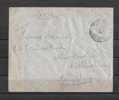 1915 POSTES MILITAIRES → Lettre à Nottingham England   ►RRR◄ - Belgisch Leger