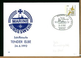 DEUTSCHE - BREMEN - TENDER ELBE KLASSE 404 - SCHIFFSTAUFE - Enveloppes Privées - Neuves