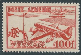 1948 OCCUPAZIONE TERRITORIO MILITARE FEZZAN POSTA AEREA 100 F MH * - I49-3 - Fezzan & Ghadames