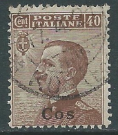 1912 EGEO COO USATO EFFIGIE 40 CENT - I48-8 - Aegean (Coo)