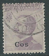 1912 EGEO COO USATO EFFIGIE 50 CENT - I48-8 - Egée (Coo)