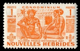 NOUVELLES HEBRIDES 1953 - Yv. 152 **   Cote= 11,90 EUR - Indigènes 1f  ..Réf.AFA22981 - Ungebraucht