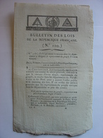 BULLETIN DES LOIS DE FRUCTIDOR AN 3 (1794) - MARINE REQUISITION DES JEUNES DELINQUANTS - Decretos & Leyes