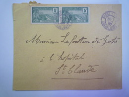 ENVELOPPE Au Départ De  BASSE-TERRE  à Destination De SAINT-CLAUDE   1907    - Covers & Documents