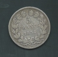 FRANCE 5 FRANCS LOUIS PHILIPPE 1834 A Silver  Argent     Pia21003 - 5 Francs