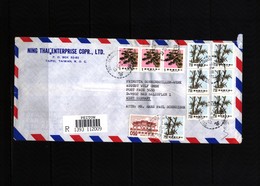 Taiwan Interesting Airmail Registered Cover - Brieven En Documenten
