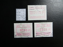 1990 " 3 Werte "   Sauber Gestempelt,  LOT 929 - Machine Labels [ATM]