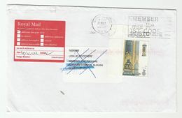 2002 GB COVER With Royal Mail   'ADDRESSEE GONE AWAY' LABEL Returned To Sender From Reading To Slough , Stamps - Storia Postale