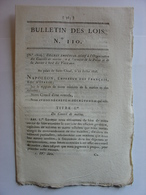 BULLETIN DES LOIS 1806 - MARINE ORGANISATION A BORD GENDARMERIE HORAIRES DE NUIT AUTORISES POUR ENTRER DANS LES MAISONS - Gesetze & Erlasse