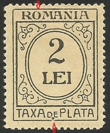 Romania 1920/1926 Mi.no.59 Portomarken  Rare Error.MNH - Abarten Und Kuriositäten