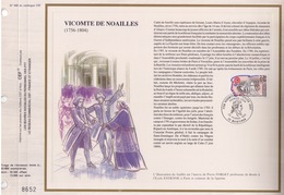 FEUILLET CEF TIRAGE 20.300 EX EN OFFSET, VICOMTE DE NOAILLES (1756-1804) , 1989 - Rivoluzione Francese