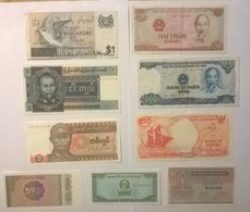 Lot De 9 Billets De Banque ASIE - Otros – Asia