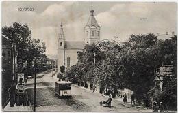 CPA Lituanie Lituania Circulé Kowno Tramway Kaunas - Lithuania