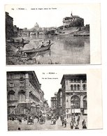 ITALIE . ROMA . " CASTEL S. ANGELO VEDUTO DAL TEVERE " & " VIA DEL CORSO UMBERTO " . 2 CARTES POSTALES - Réf. N°8408 - - Sammlungen & Lose