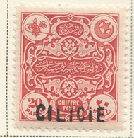 CILICIE 1919   Timbre Taxe Turc  20 Pa  - Petite Surcharge Yv T 6 * MH - Unused Stamps