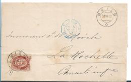 Nor084 /  NORWEGEN - Facit 43, Prachtexemplar 1882, Skien Nach La Rochelle, Frankreich - Storia Postale