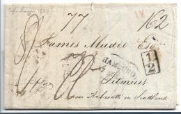 DK-V002a /  DÄNEMARK - Copenhagen 1827 Nach Schottland Via  Hamburg - ...-1851 Prephilately