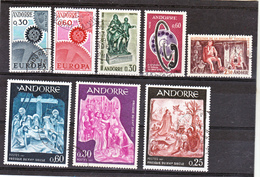 Andorre Française 1967 Année Complète Oblitérée Used Cote 19.2 - Full Years