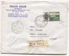 Italy - Trieste Zona A E B, 1965. Registered Letter With Content, Giulio Adler - Altri & Non Classificati