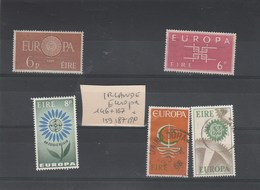 IRLANDE - 5 Timbres Europa Yvert 146 + 167 ,159, 187, 191 - Collections, Lots & Series