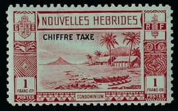 NOUVELLES HEBRIDES 1938 - Yv. Taxe 15 *   Cote= 36,00 EUR - Paysage Côtier 1f ; CHIFFRE TAXE  ..Réf.AFA23003 - Portomarken