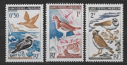 1963  Saint Pierre Et Miquelon N° 364 365 366   Nf** . MNH . Faune. Oiseaux . Eider , Lagopède, Gravelots . - Ongebruikt