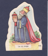 La Vache Sérieuse, Image , Découpis: Le Roi Mage, Signé Ducré - Motivos De Navidad