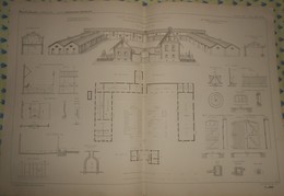 Plan De La Ferme Impériale De Saint Germain. Les Tirés.1869 - Obras Públicas